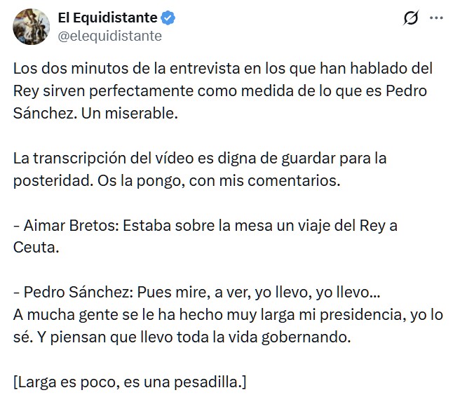 No paro de pensar en este trozo de la entrevista a Pdro Snchz.