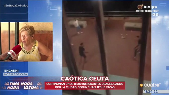 Vecinos de Ceuta denuncian que algunos inmigrantes revientan coches y roban a ancianos: “Es vergonzoso, y el presidente de vacaciones”.