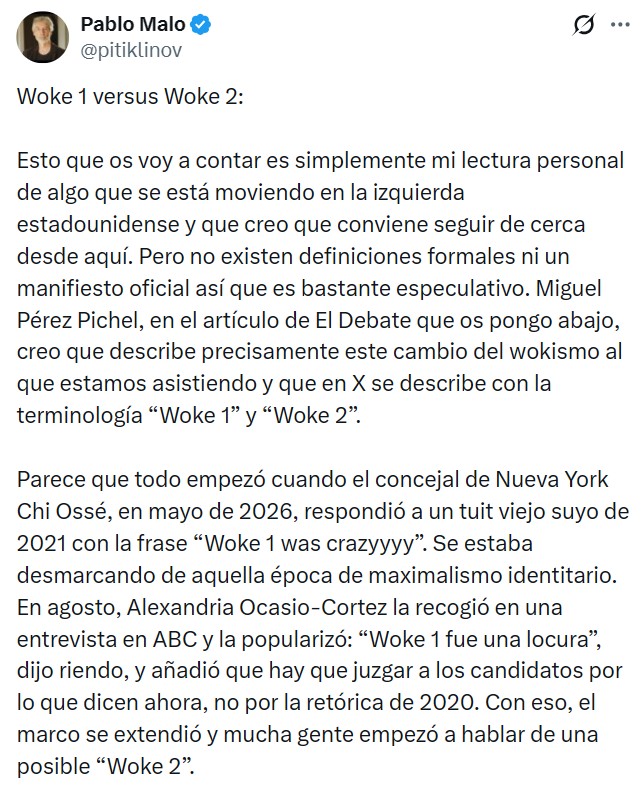 Woke 1 ha muerto. Llega WOKE 2.
