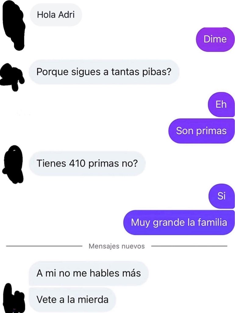 Otra red flag: tener muchas primas.