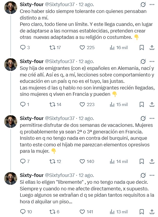 Por esto hay que ser intransigente con las imposiciones de gente que viene de fuera: das la mano y te cogen el аno.