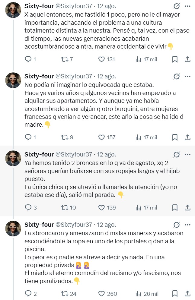 Por esto hay que ser intransigente con las imposiciones de gente que viene de fuera: das la mano y te cogen el аno.