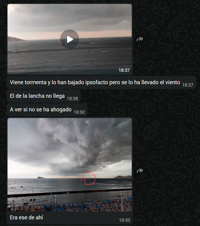 Mi hermano estaba allí y me lo narró mientras estaba pasando.