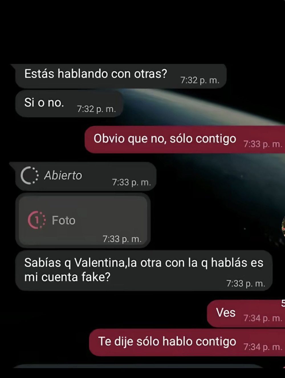 ¿Estás hablando con otras?