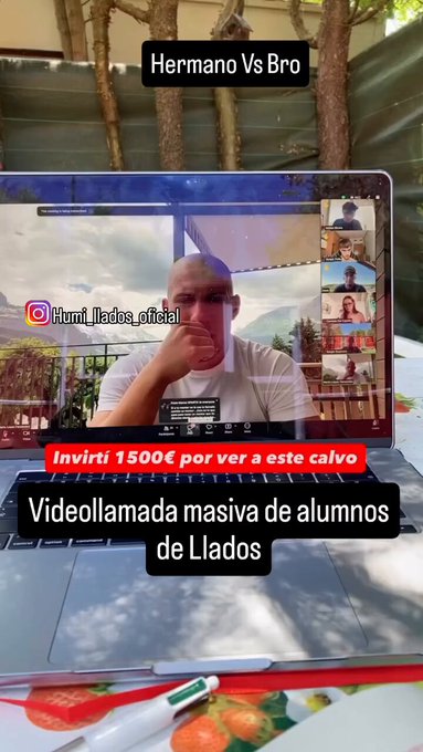 1500 euros por hablar con un calvo que repite "bro" y "hermano" como un papagayo.