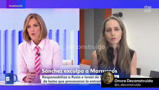 Que dice Intxaurrondo que lo de Ceuta es "un ataque híbrido algorítmico". Luego da un par de piruetas para encajar la palabra "ultraderecha" y remata diciendo que lo pensemos así porque ellos dan el enfoque que consideran más "adecuado".