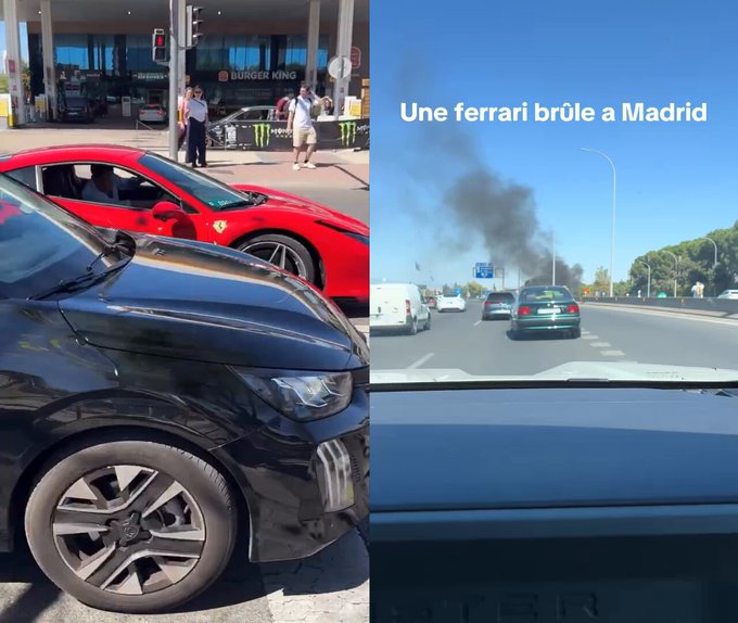 Encuentran en llamas el Ferrari en el que vieron a Vito Quiles en MadRing.