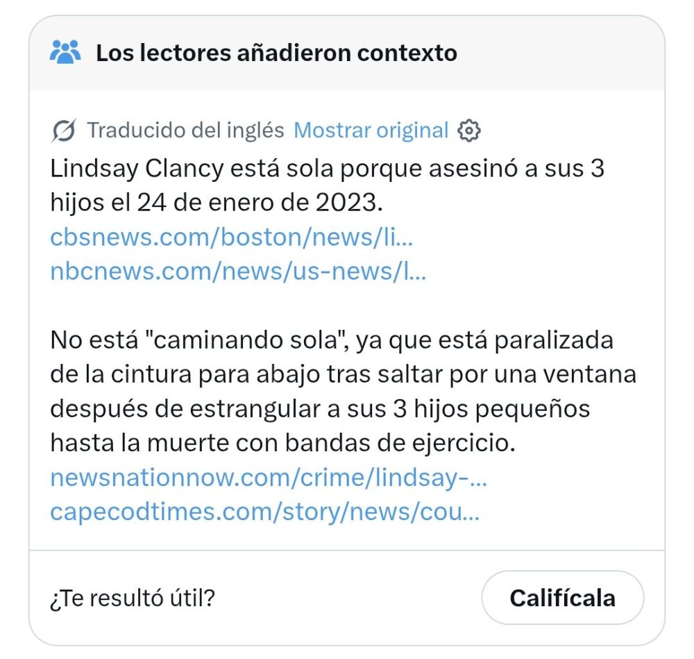 El jurado del juicio a Lindsay Clancy, compuesto por 3 hombres y 9 mujeres, aún no ha llegado a un veredicto.