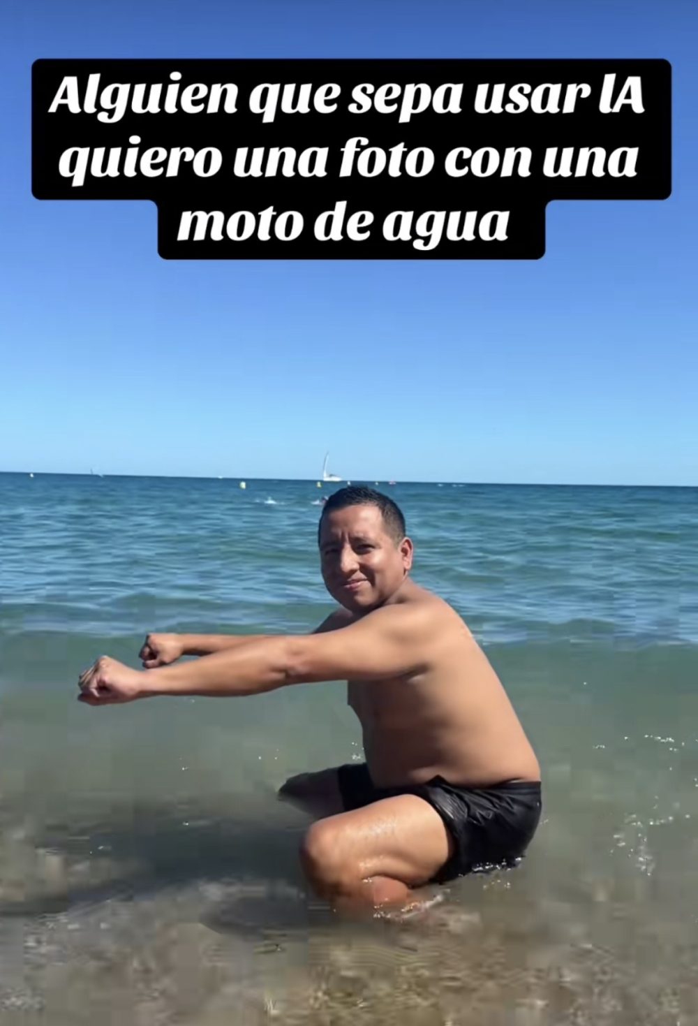 Un tio pidió por tiktok que le hicieran un edit en una moto de agua y... no hombre no.