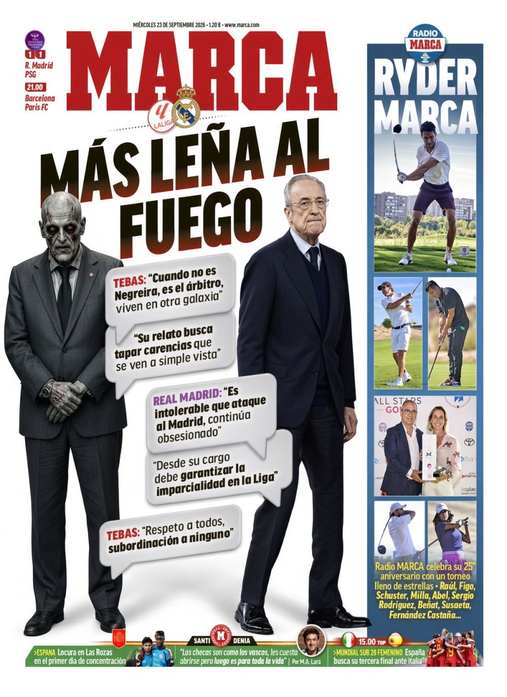 La portada de Marca hoy...