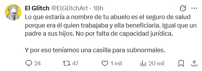 En las cartillas médicas de antes había una casilla llamada "Nº de hijos subnormaIes"
