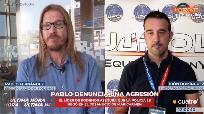 Las lágrimas de cocodrilo del perro afgano de Podemos durante el desahucio de Maricarmen.