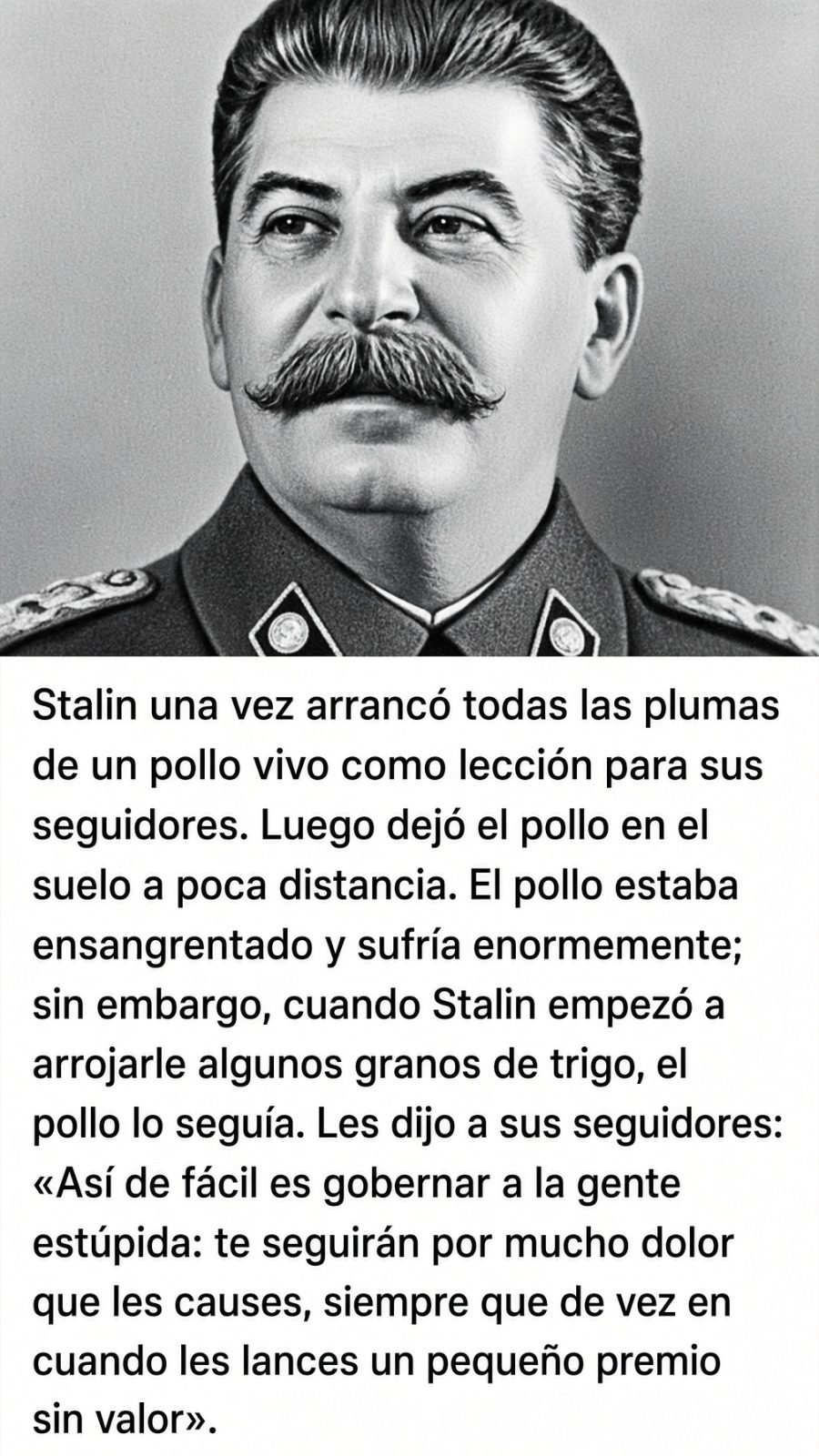 La actualidad explicada con una anécdota de Stalin.