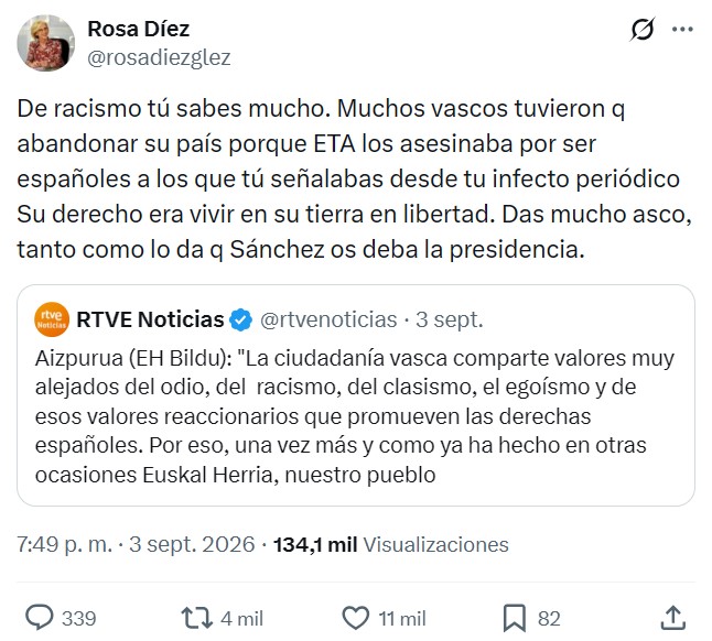 Suscribo cada palabra de Rosa Díez en este tuit.