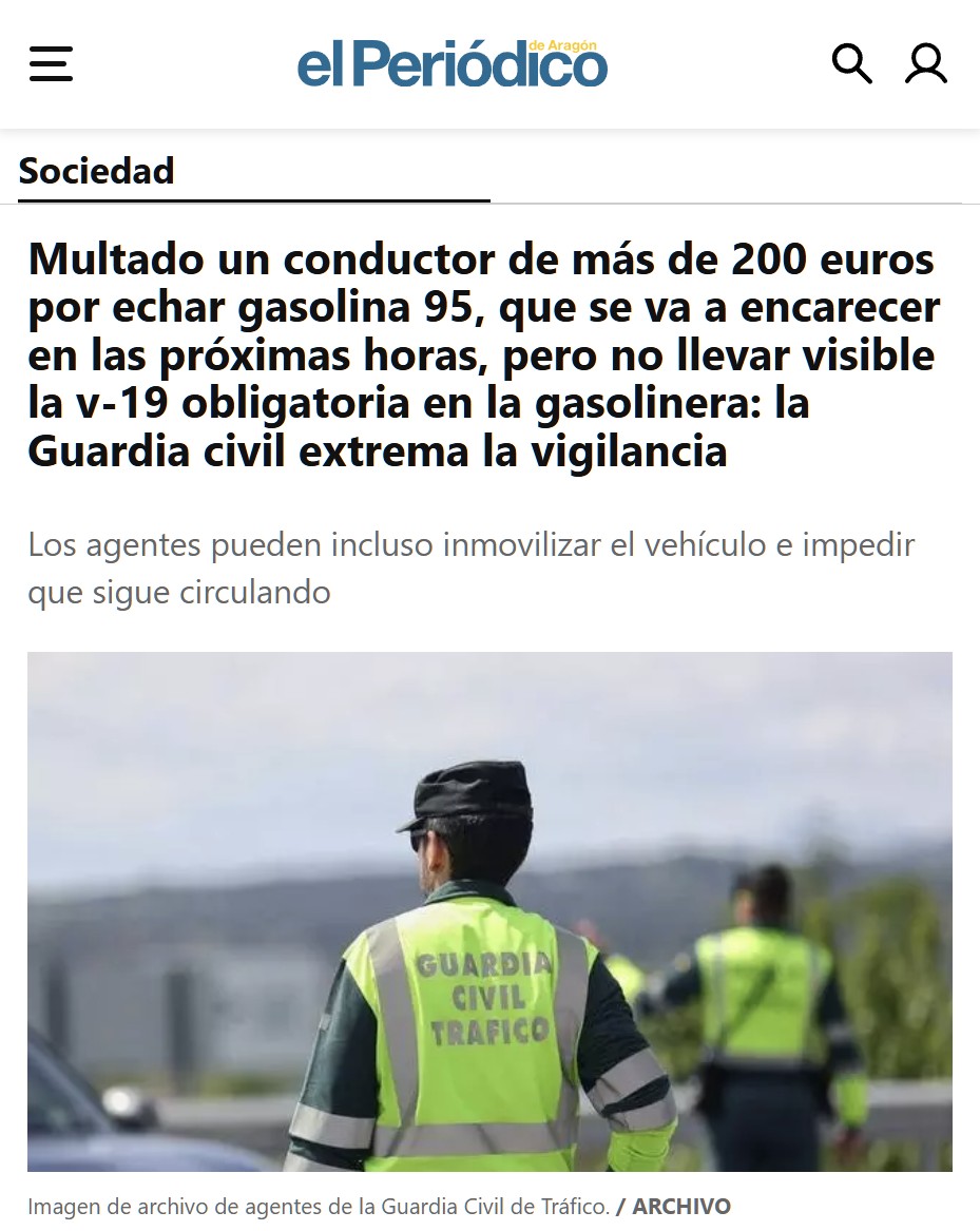 ¿Sabéis lo que es la V-19? La pegatina de la ITV.