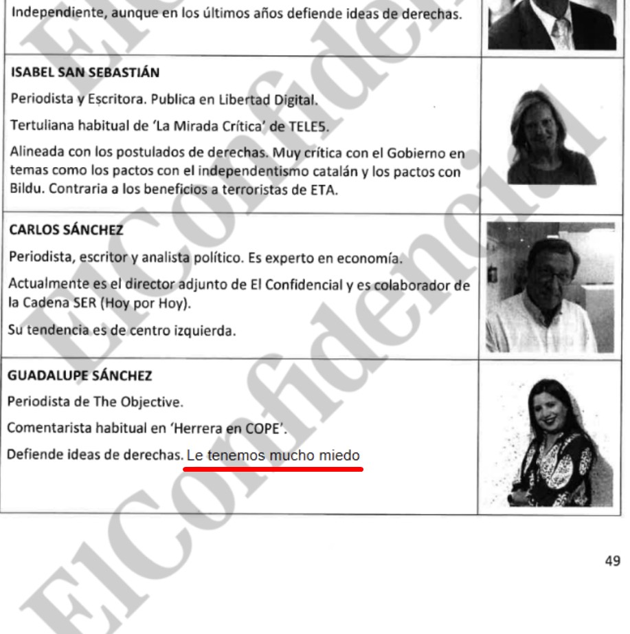 Marlaska admite la existencia de un dosier calificando a los periodistas por sus afinidades políticas.