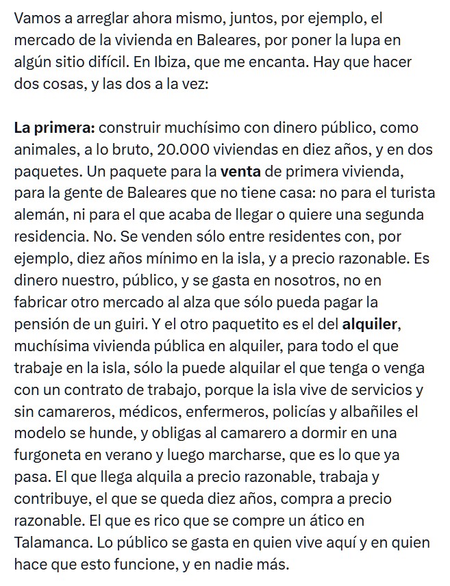 Las medidas inútiles que solo consiguen titulares y dañan la oferta, no van a solucionar el problema de la vivienda.