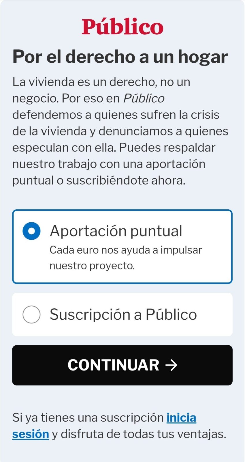 "POR EL DERECHO A UN HOGAR" suscríbete a mi periódico.