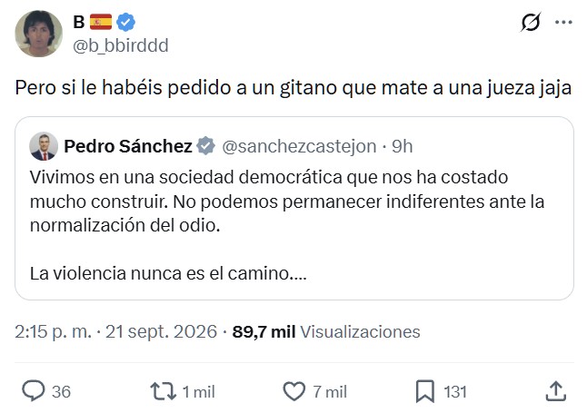 La nueva palabra favorita del cínico que nos gobierna es: ODIO.