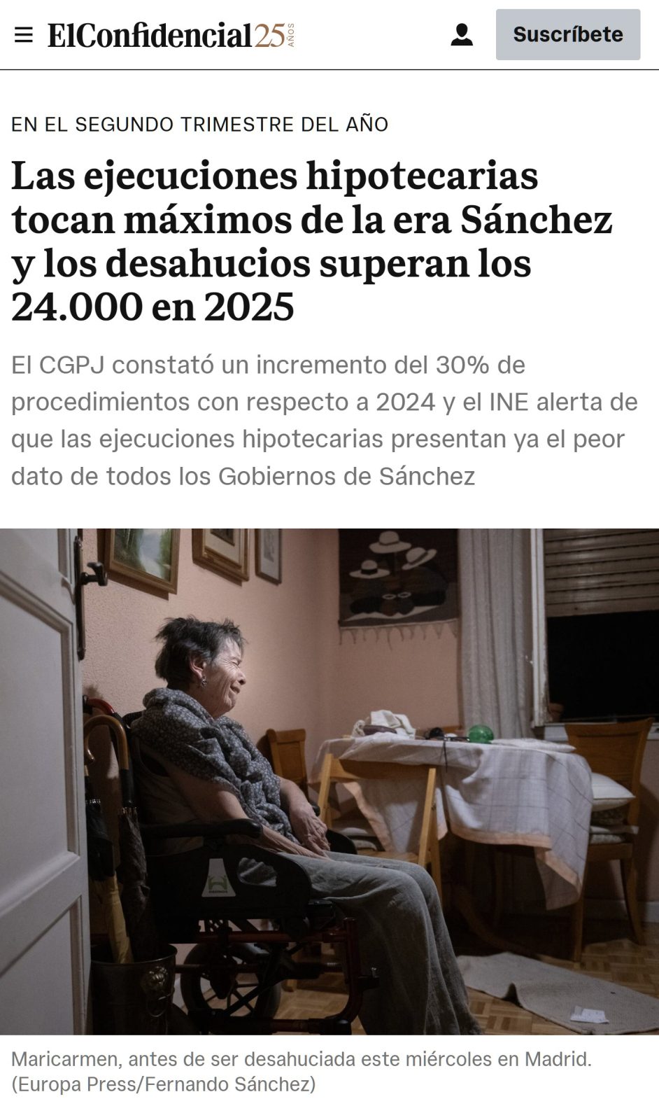 Pedro Sánchez: "No va a haber más desahucios en España cuando haya un gobierno socialista".