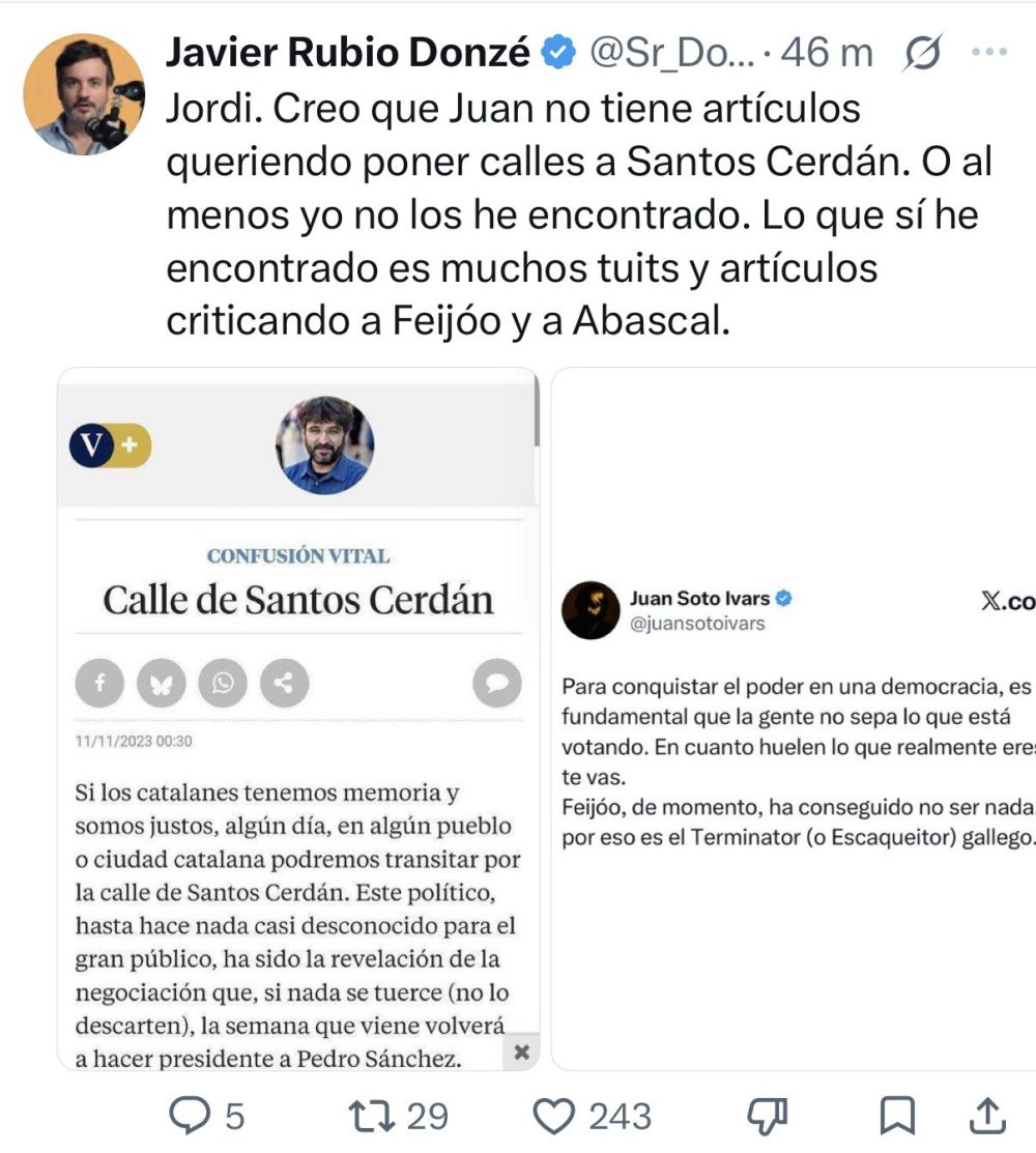 Pique entre Soto Ivars y Jordi Ébola.