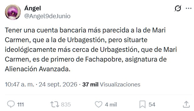 Si defendéis la propiedad privada sois unos fachapobres.
