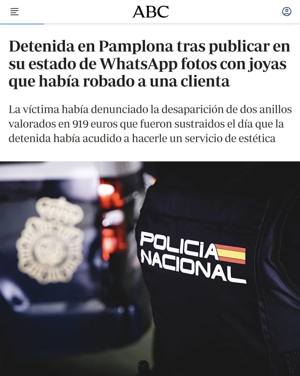Ladrona del año.