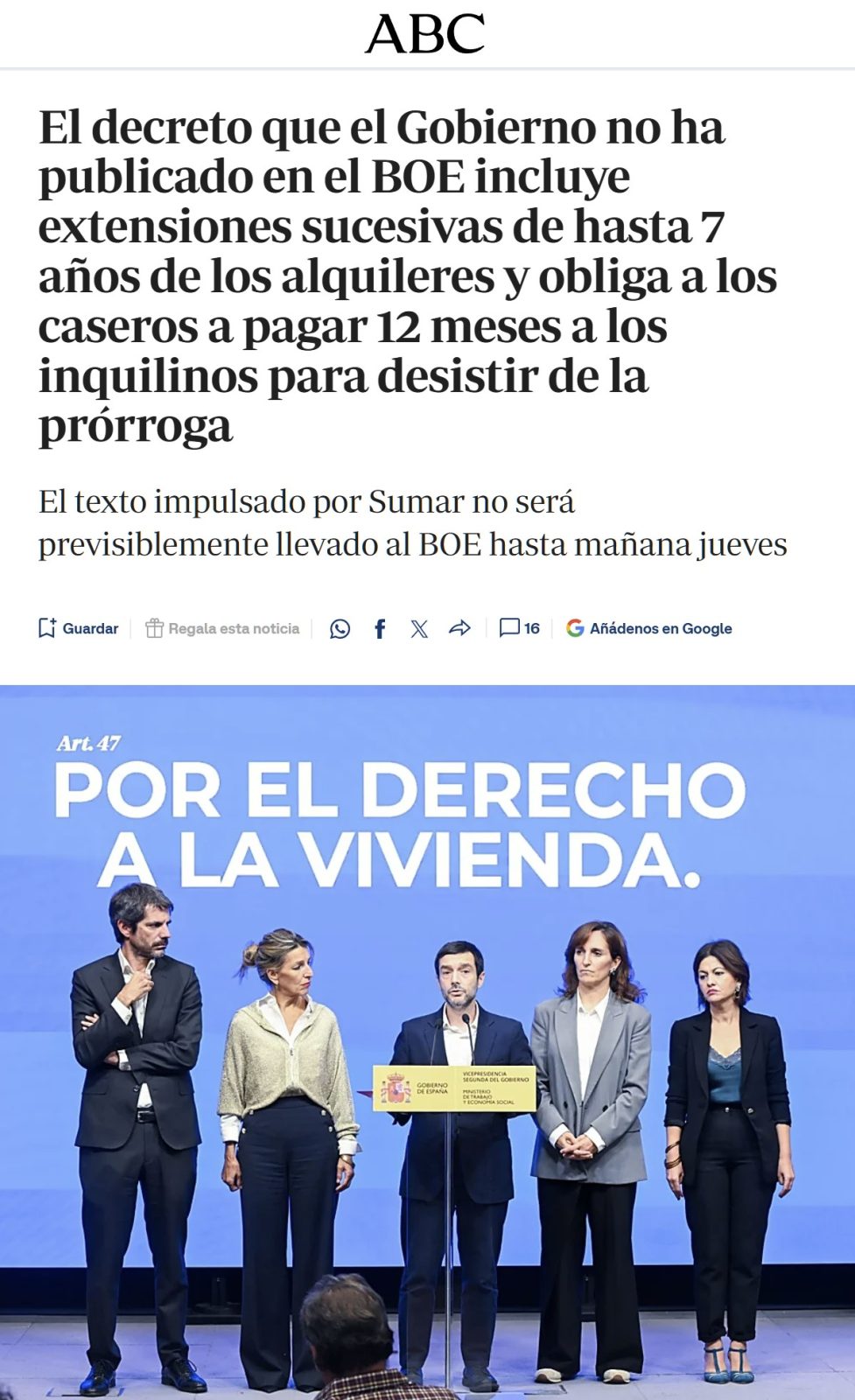 Por lo visto el gobierno cree que nos sobra stock de vivienda.