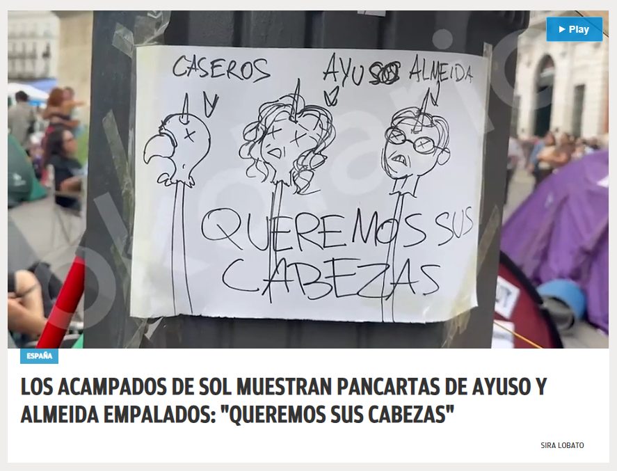 ¿Por qué no hay una pica en la cabeza de Pdro Snchz?