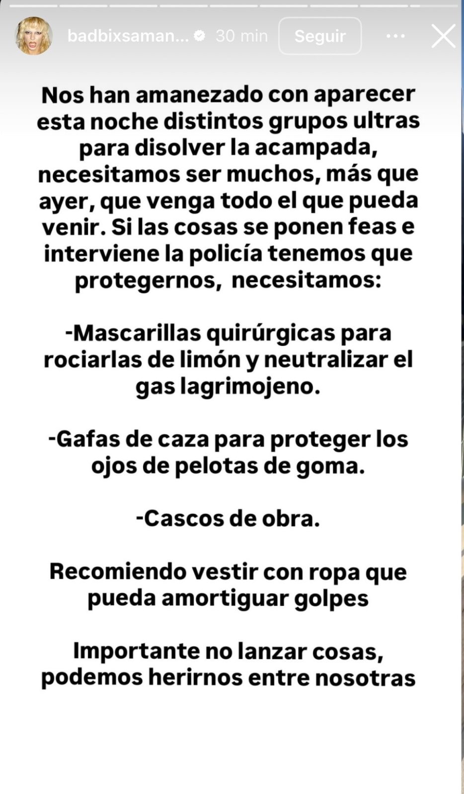 Los campistas se preparan para la guerra de los 15 segundos.