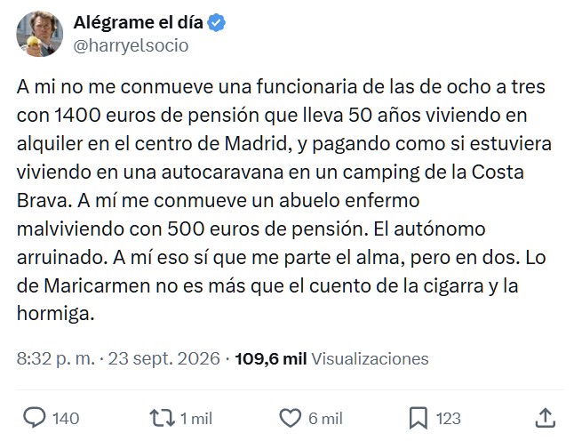 Ha ido el más tonto de los Bardem a dar su apoyo a Maricarmen y la ha llamado Paquita.