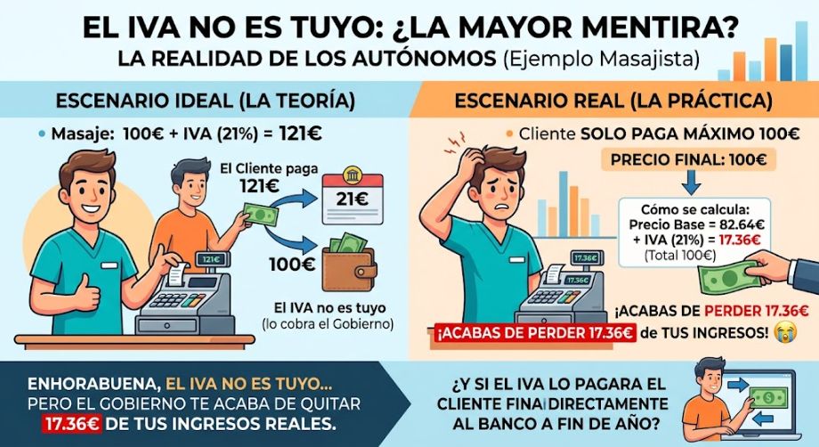 "El IVA no es tuyo": la mayor mentira jamás contada que se le dice a los autónomos.