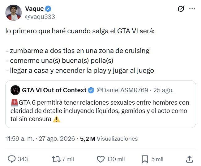 GTA 6 os permitirá salir del armario virtualmente.