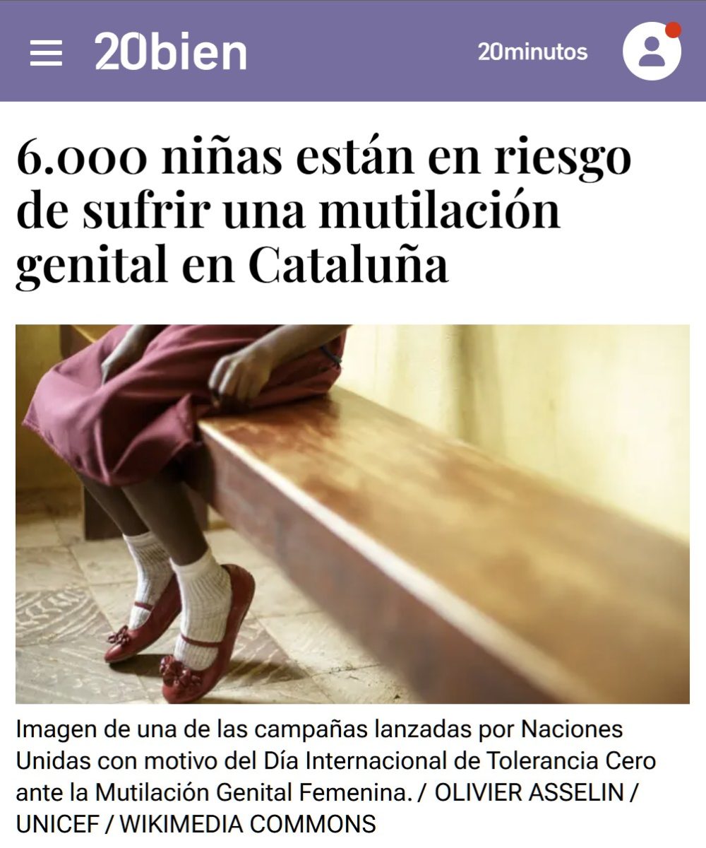 6.000 niñas están en riesgo de sufrir una mutiIación genitaI... en Cataluña