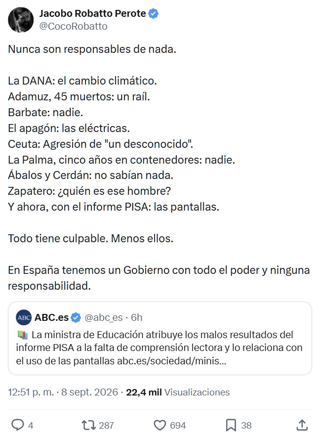 En año récord de recaudación de impuestos que supuestamente van a "Sanidad y Educación"... tenemos la peor sanidad y la peor educación de la historia.