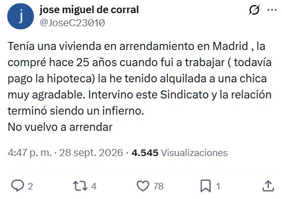 Cuanta más información del alquiler de Maricarmen sale a la luz, más ridículo parece el nuevo mártir que se ha inventado la "izquierda".