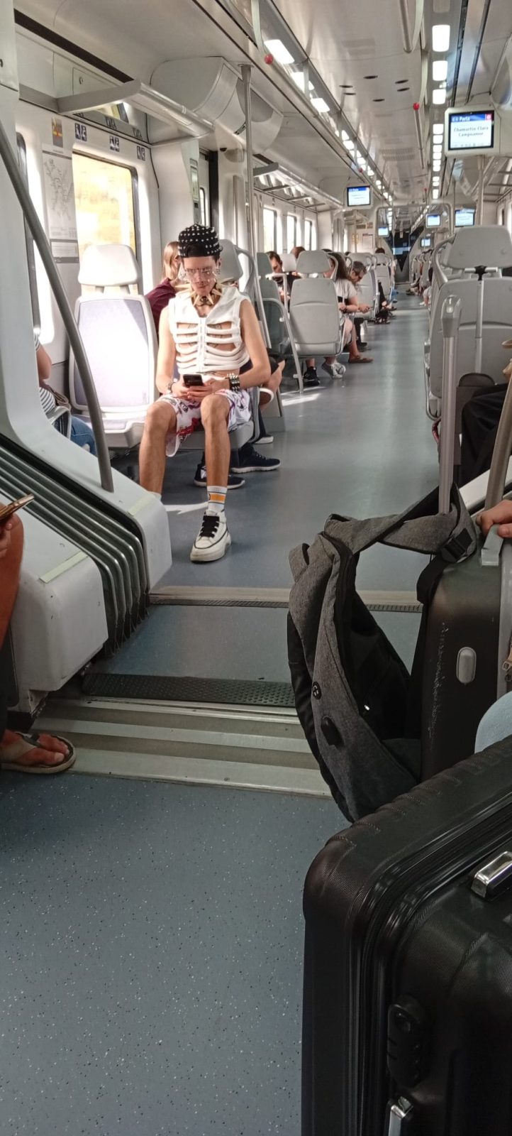 Personaje de Cyberpunk 2077 avistado en Madrid.
