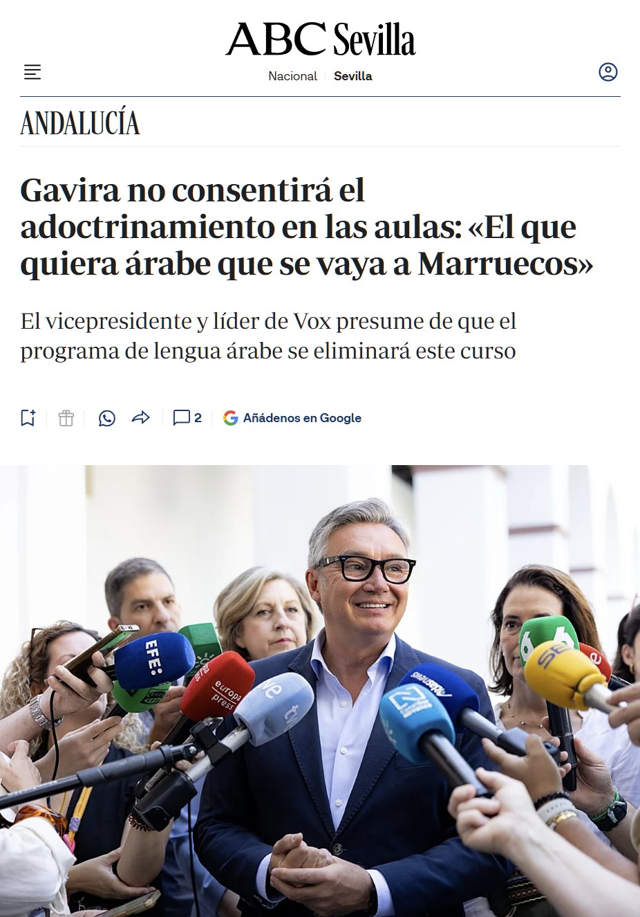 El que quiera el idioma, los usos y costumbres, las leyes y la religión de Marruecos... que se vaya a Marruecos. Esto es España.