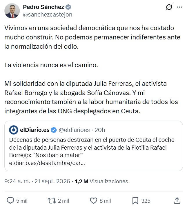 La nueva palabra favorita del cínico que nos gobierna es: ODIO.