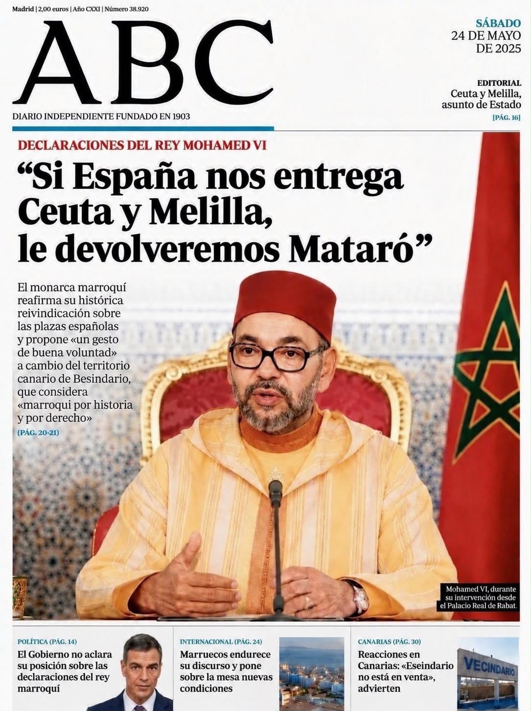 Ceuta y Melilla a cambio de Mataró y Torre Pacheco.