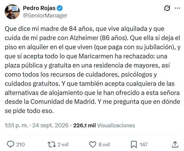 Han querido usar a Maricarmen de mártir y lo que está pasando es que casi todo el mundo desearía tener la suerte que tiene Maricarmen.