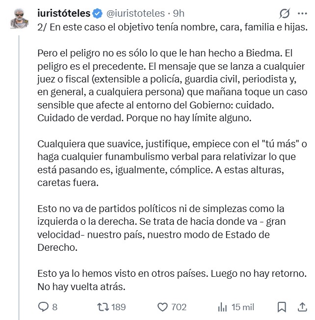 Un enviado de Leire Díez enseñó al narcotraficante 'El Gitano' la rutina de la juez del hermano de Sánchez para que le diese «un sustillo». También se habló de la existencia de vídeos realizados a la magistrada y a sus hijas menores de edad.