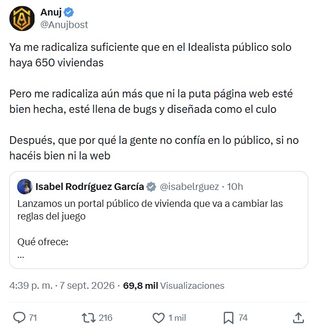 El gobierno anuncia el lanzamiento del "Idealista" estatal: Casa 47