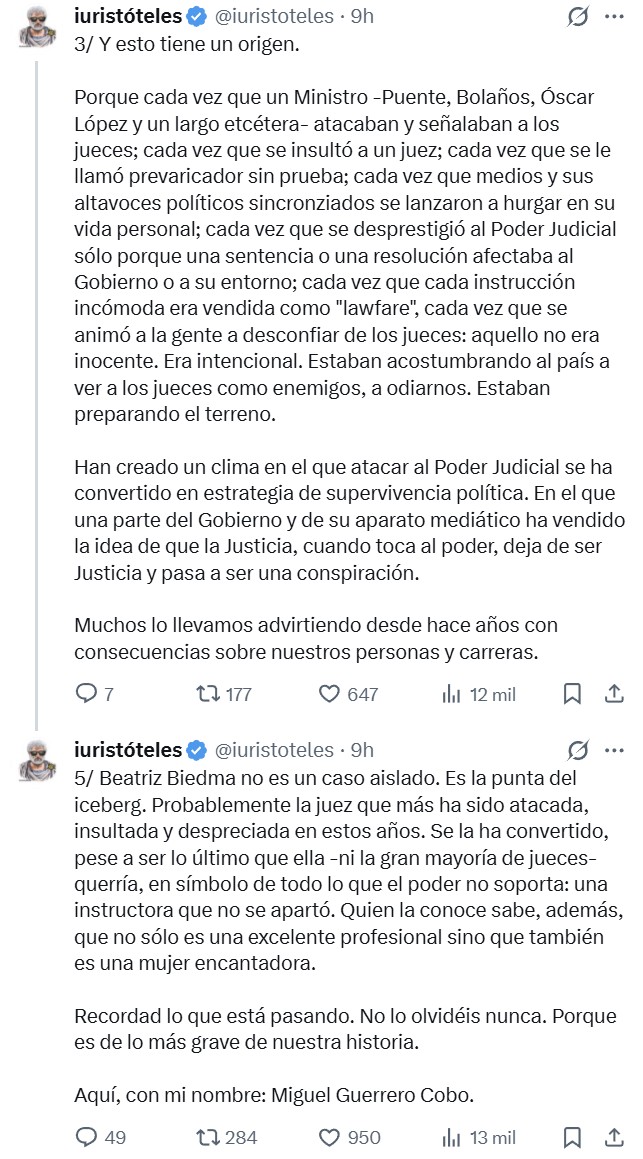 Un enviado de Leire Díez enseñó al narcotraficante 'El Gitano' la rutina de la juez del hermano de Sánchez para que le diese «un sustillo». También se habló de la existencia de vídeos realizados a la magistrada y a sus hijas menores de edad.