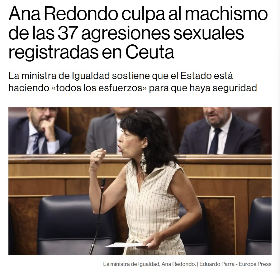 Los españoles han esperado a que 80.000 africanos invadan Ceuta para dar comienzo a su frenesí machista.