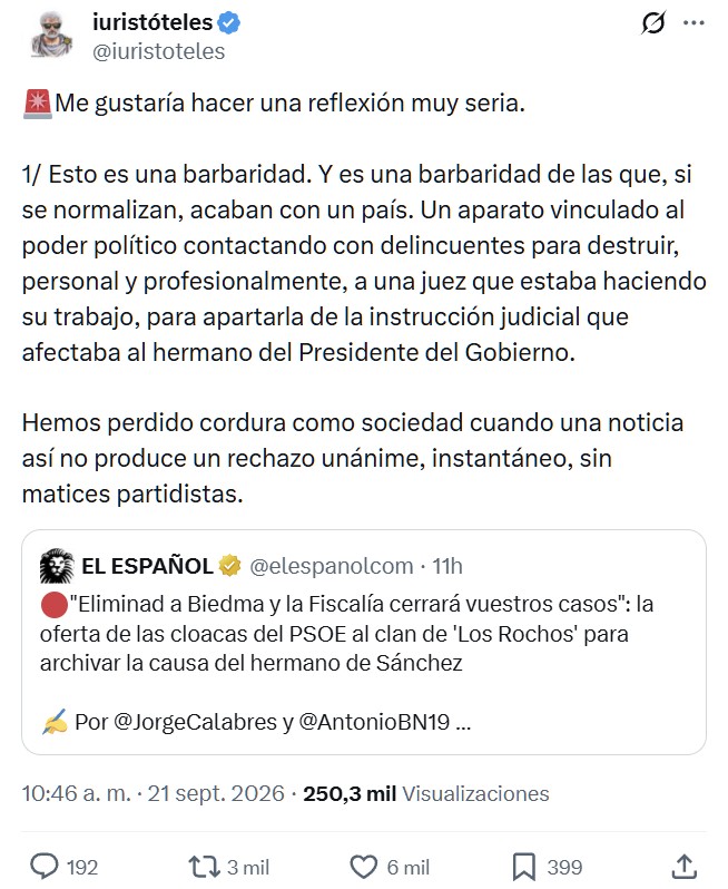 Un enviado de Leire Díez enseñó al narcotraficante 'El Gitano' la rutina de la juez del hermano de Sánchez para que le diese «un sustillo». También se habló de la existencia de vídeos realizados a la magistrada y a sus hijas menores de edad.