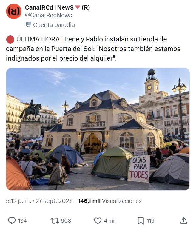 Irene y Pablo también han acampado en Sol.