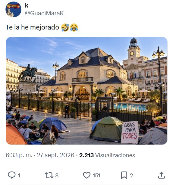 Irene y Pablo también han acampado en Sol.