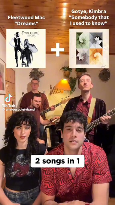 Enlace covalente entre dos canciones.