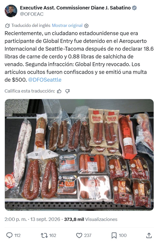 Multan a un estadounidense por traficar con embutido del Mercadona